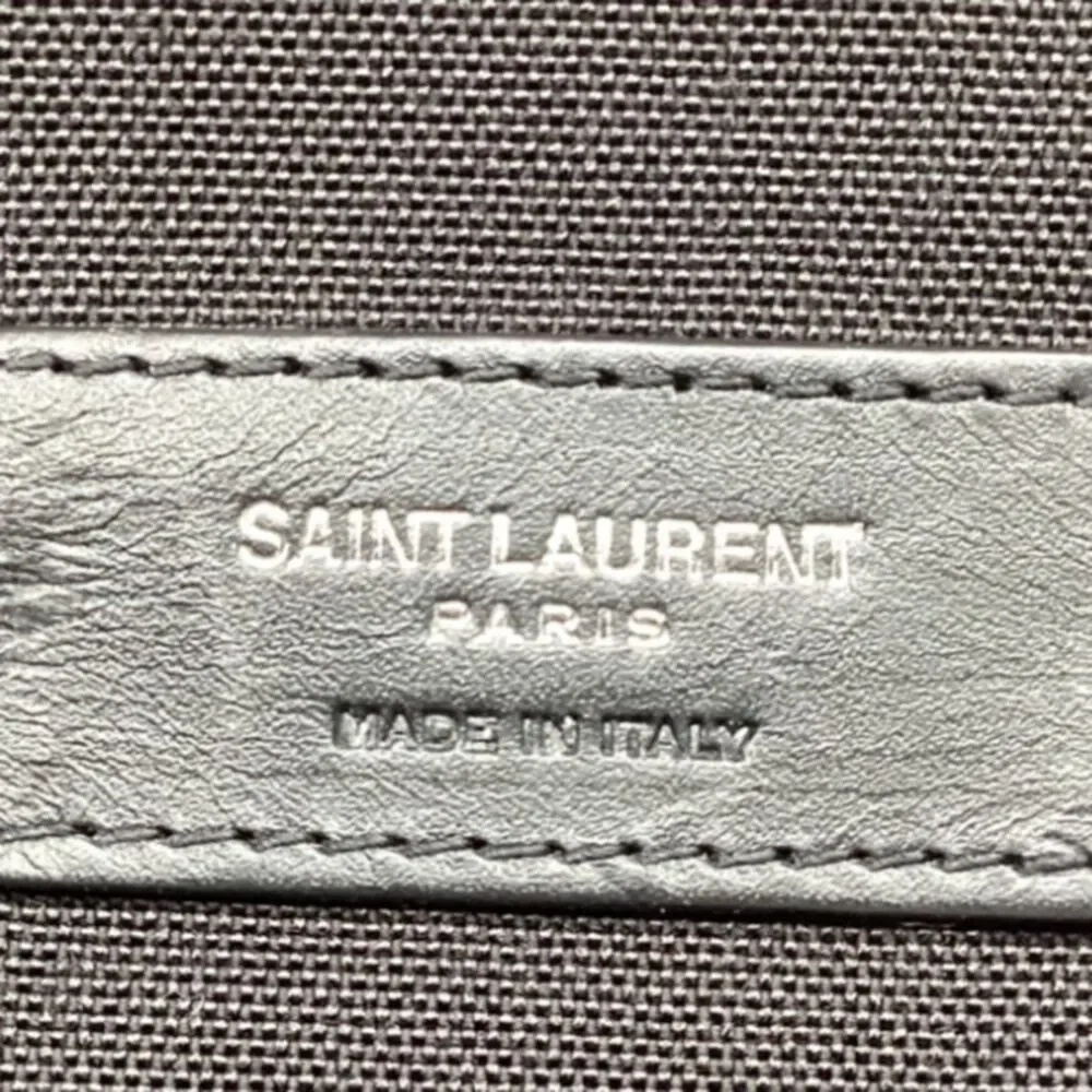 Saint Laurent Noe Patched Backpack in Black Cotton
